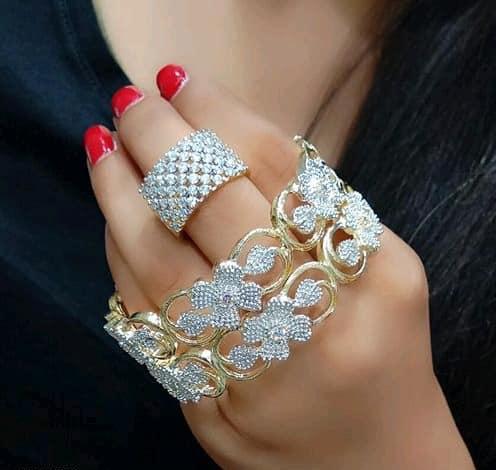 Gold Metal Bangles for Women
