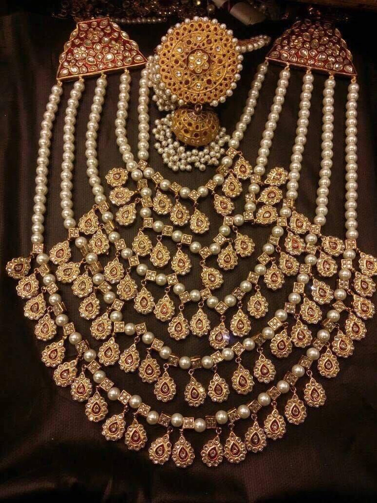 Buy Gold Rani Haar in Traditional Style Latest Designs Nameera by Farooq