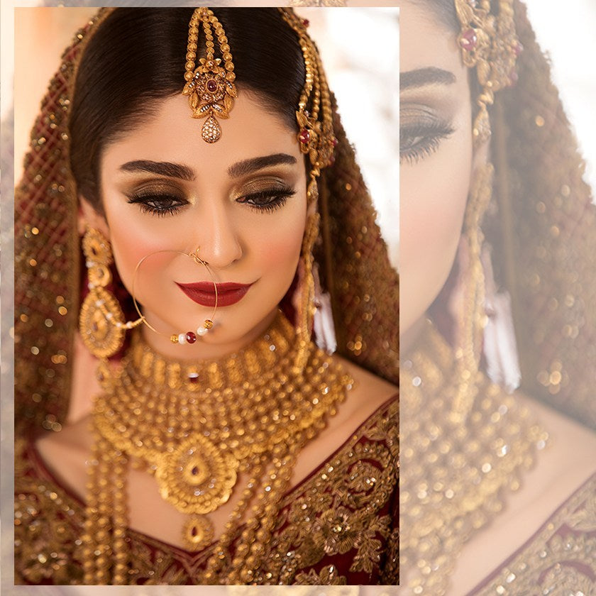 BUY GORGEOUS GOLD PLATED JEWELRY FOR BRIDE ONLINE – Nameera by Farooq