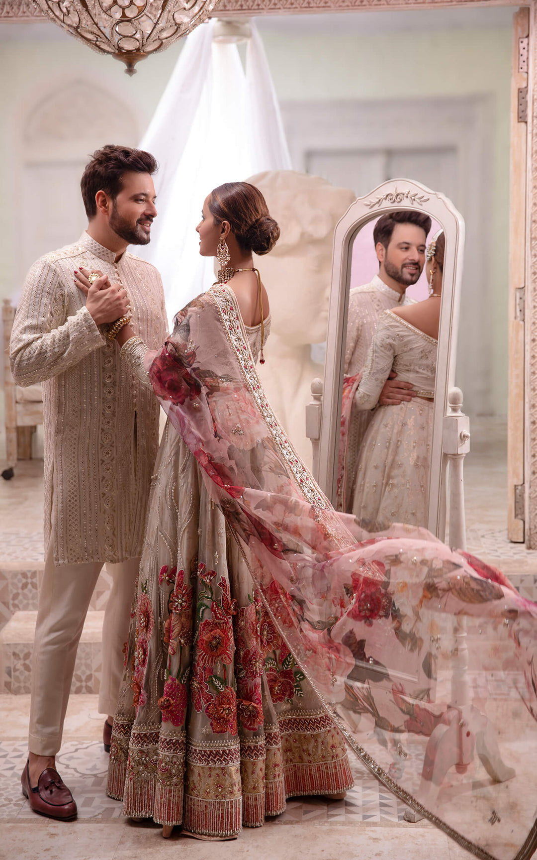 Gold and Pink Lehenga