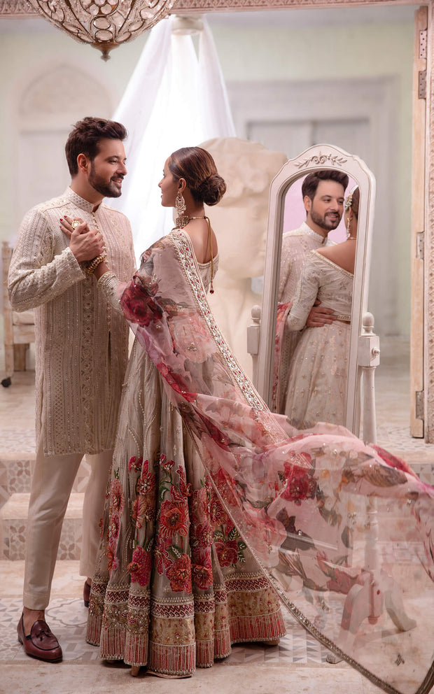 Gold and Pink Lehenga