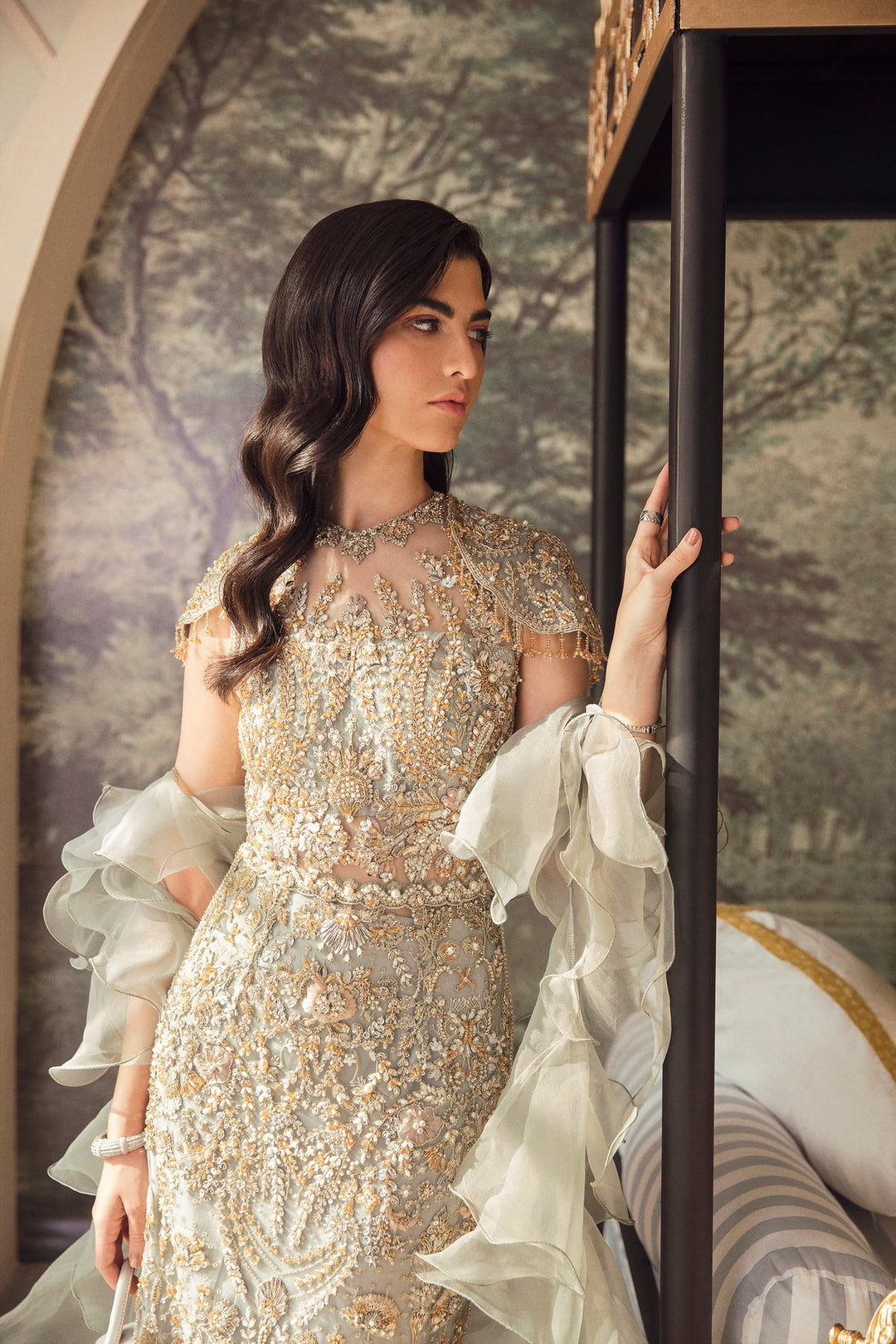 Golden Blouse for Lehenga in Mermaid Style 2022