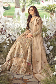 golden bridal lehnga dress