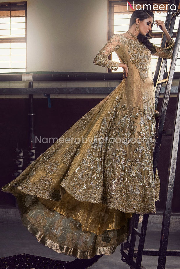 Golden Dress Pakistani