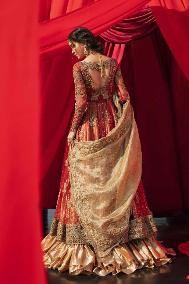 Golden Indian Wedding Dress for Bridal