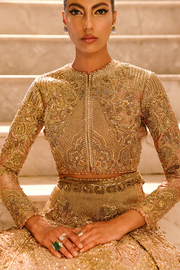 Golden Lehenga Bridal Choli for Pakistani Bridal 2022