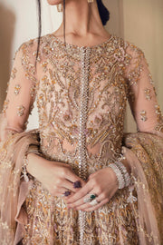 Golden Lehenga for Bride in Long Frock 2022