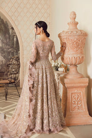 Golden Lehenga for Bride in Long Frock 