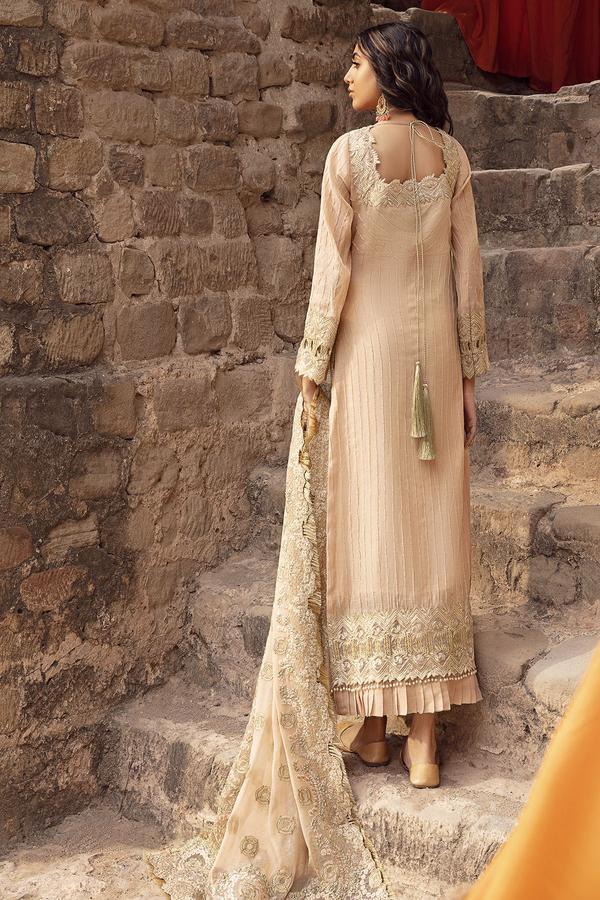 Golden Maxi Dress Pakistani 