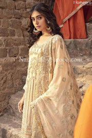 Golden color dress Pakistani 