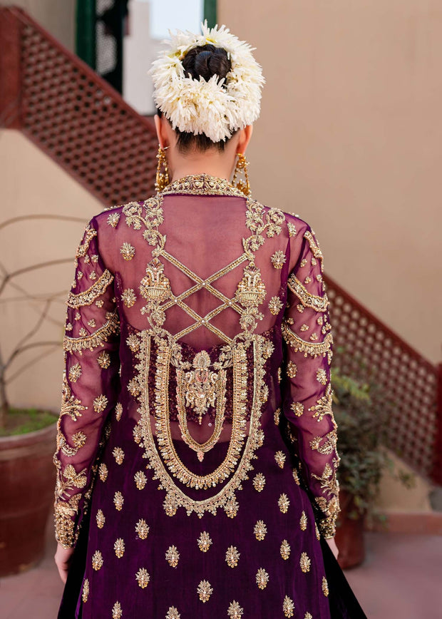 Golden Purple Lehenga Choli 