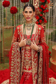 Golden Red Lehenga Choli 2023