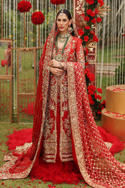 Golden Red Lehenga Choli Pakistani Wedding Dresses