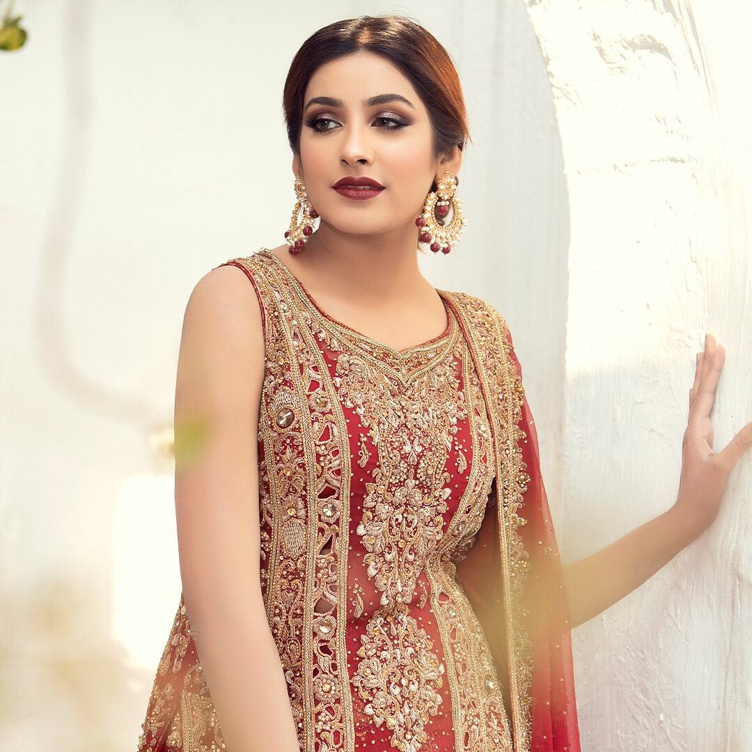 Golden Red Lehenga for Wedding Wear 2022
