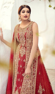 Golden Red Lehenga for Wedding