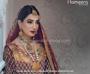 Golden Red Pakistani Wedding Dresses 
