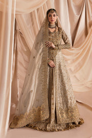 Golden Tissue Lehenga Pakistani Wedding Dresses 2023
