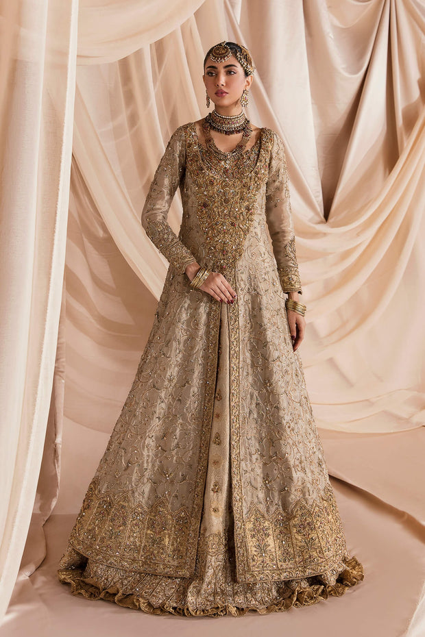 Golden Tissue Lehenga Pakistani Wedding Dresses