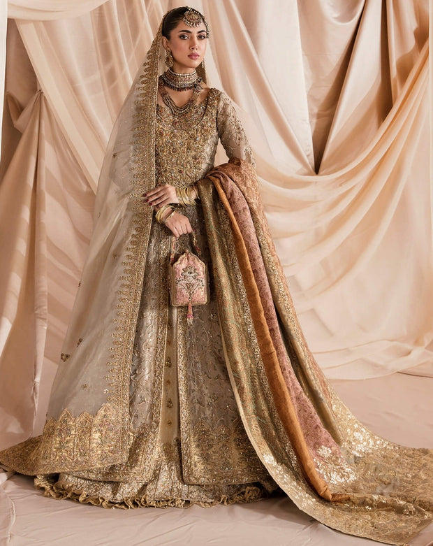 Golden Tissue Lehenga 