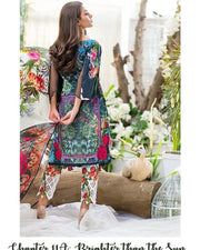 Gorgeous Fresh Floral Printed Embroidered Lawn Designer Dress