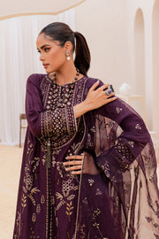 Grape Purple Paneled Lawn Kameez Trousers Pakistani Party Dress