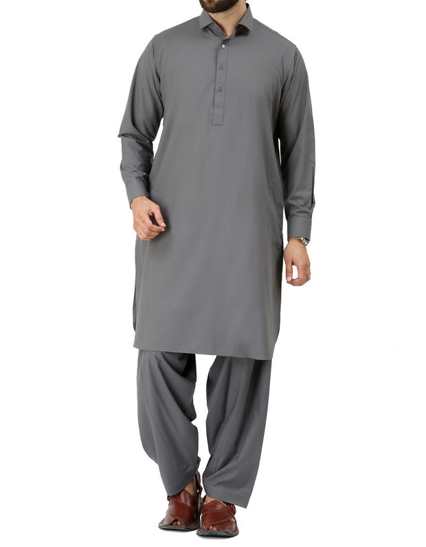 Gray Shalwar Kameez for Men