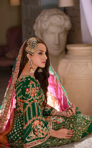 Green Bridal Dress Pakistani