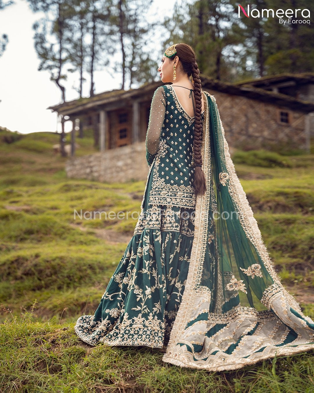 Green Bridal Dress Pakistani