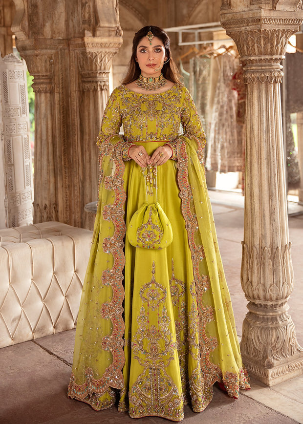 Green Bridal Lehenga