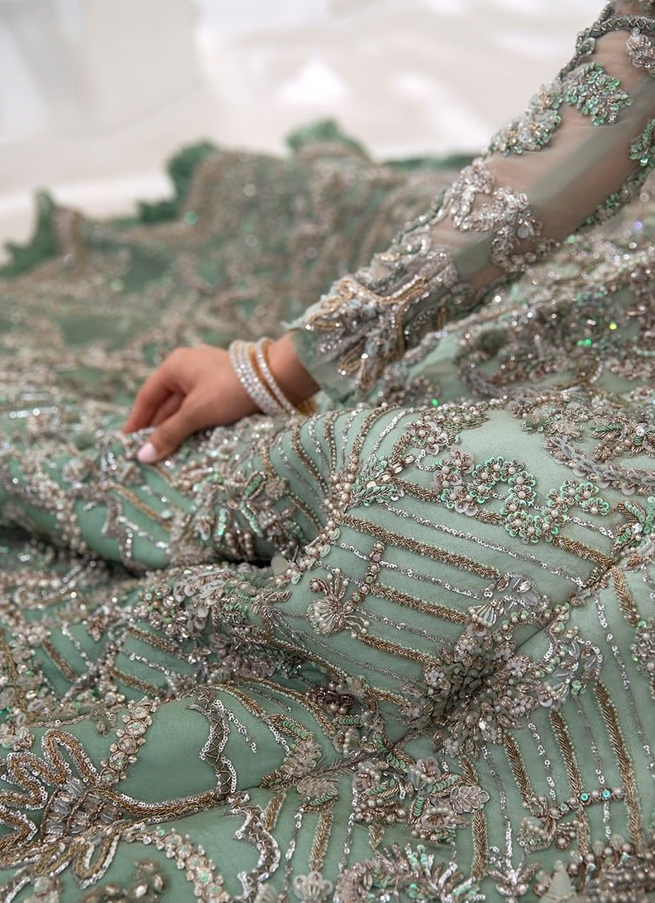 Sea green bridal lehenga store
