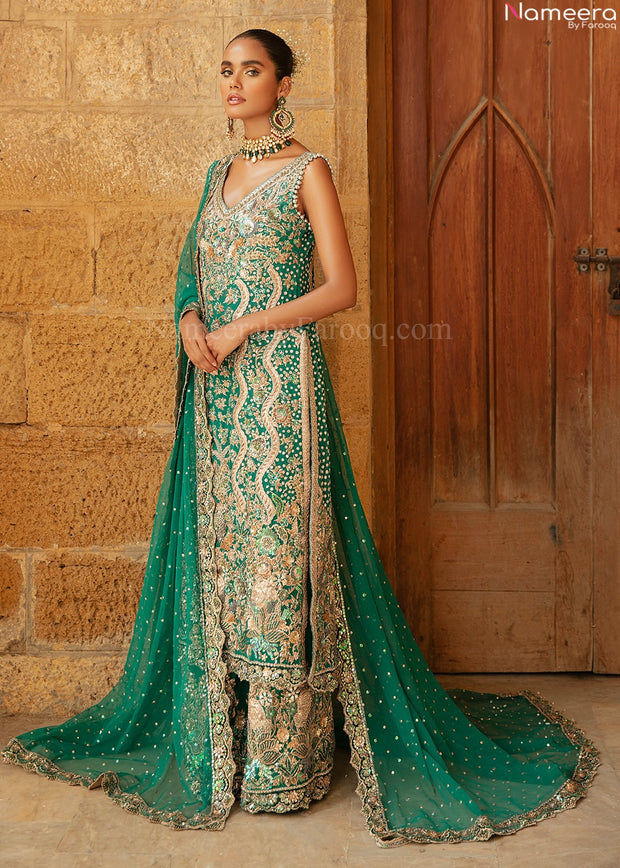 Green Lehenga Shirt