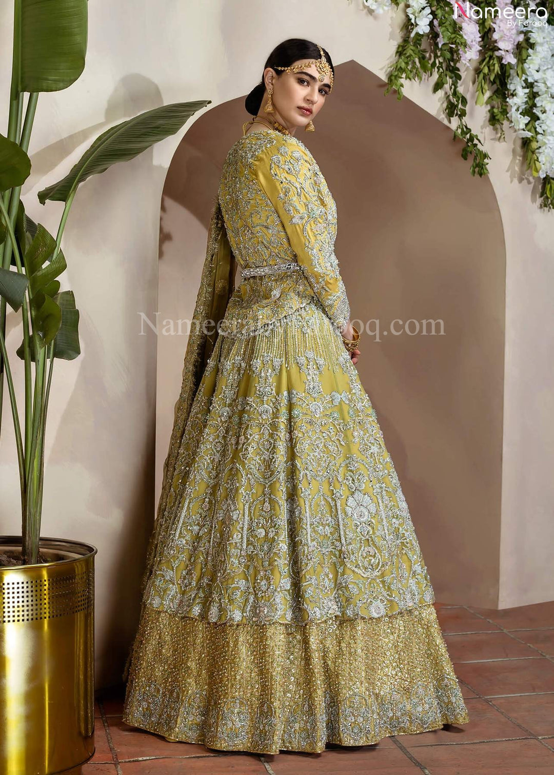 green lehenga choli