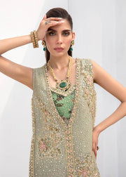 Green Long Kameez Skirt for Pakistani Wedding Dresses 2022