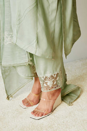Green Pakistani Salwar Kameez with Dupatta Suit