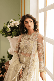 Green Pakistani Wedding Dress in Net Fabric