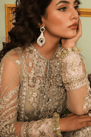 Green Pakistani Wedding Dress in Premium Net