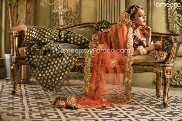Green Pakistani lehenga 2021 online