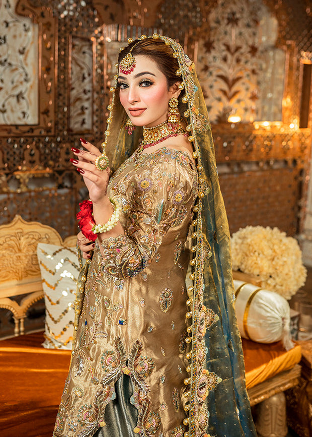 green silk dresses pakistani Teal Green Pakistani Party Dress with Exquisite Embroidery XLarge