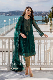 Green Salwar Kameez and Dupatta Pakistani Party Dress