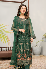 Green Salwar Kameez with Trendy Embellishments
