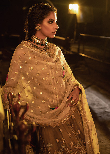 Green Sharara Designer Bridal Dress 2022