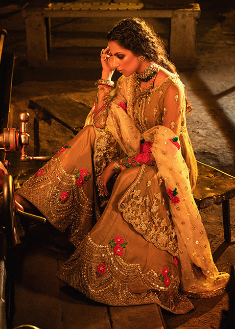 Green Sharara Designer Bridal Dress 
