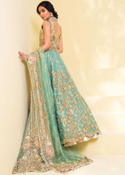 Back view of Green Lehenga 