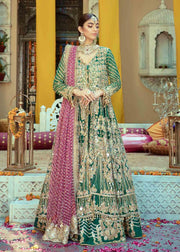 Green and Gold Lehenga