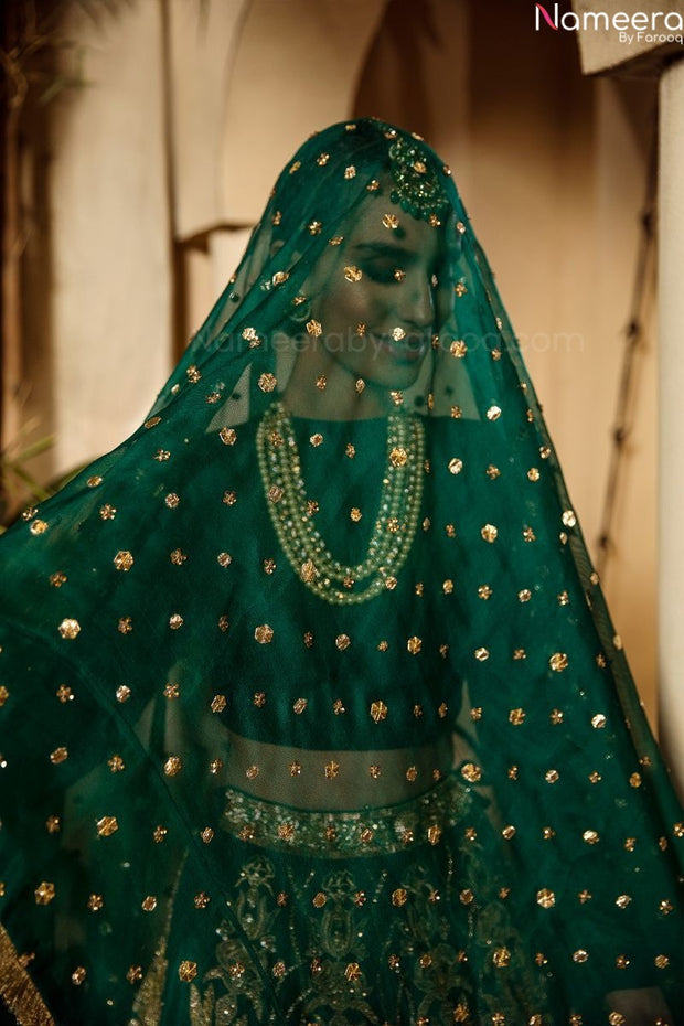 green lehenga