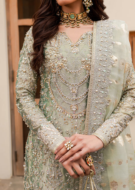 Grey Blue Shirt Sharara for Pakistani Wedding Dresses Nameera by Farooq Grey Blue Shirt Sharara for Pakistani Wedding Dresses Nameera by Farooq