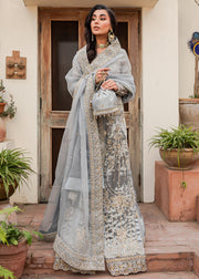 Grey Blue Shirt Sharara for Pakistani Wedding Dresses
