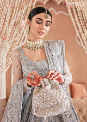 Grey Bridal Dress Pakistani