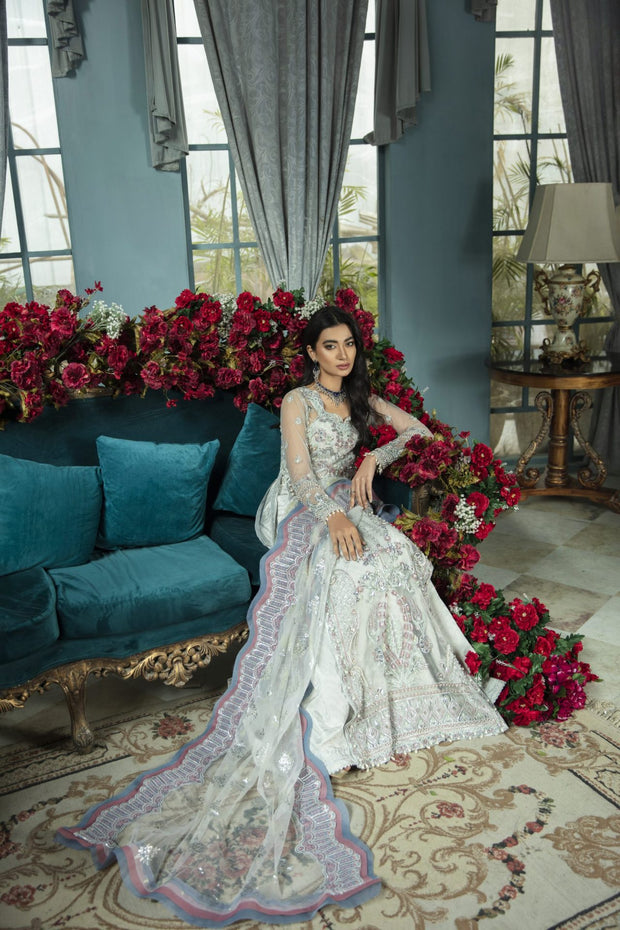 Grey Dress Pakistani in Sharara Kameez Style