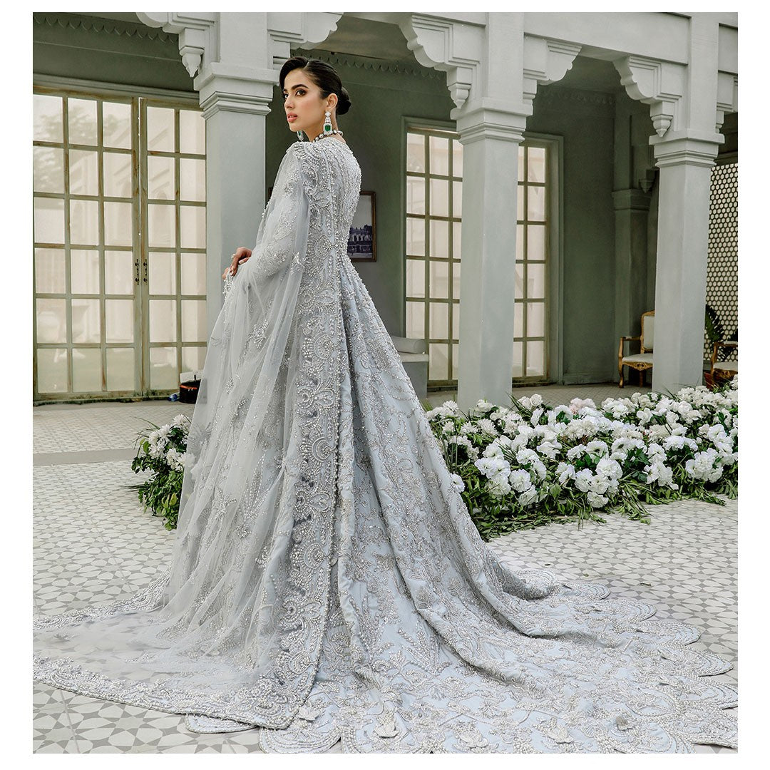 grey maxi dress pakistani Walima Walima Dresses 2018 Walima Gowns Walima Bridal Walima For Girl 2018 grey silver gown for engagement